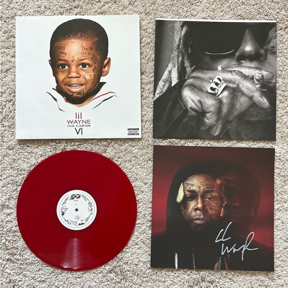 LIL WAYNE Tha Carter VI Red Signed Vinyl LP CARTER 6